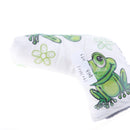 Golf Putter Cover with Frog & Clover Pattern Blade Center Putter PU Drivers Head Protector Golf for Golf Lovers