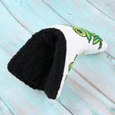 Golf Putter Cover with Frog & Clover Pattern Blade Center Putter PU Drivers Head Protector Golf for Golf Lovers