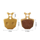 MTB Bike Brake Pads Size(L x W x H): 30.4 x 35 x 4mm/1.20 x 1.38 x 0.16in, Metal Bike Brake Parts
