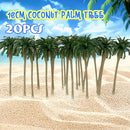 20pcs Plastic Palm Tree Model Train Green Brown Landscape Layout Scale Decorations 16cm 6.3