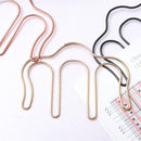 M Shape Multicolor Metal Hollow Music Book Clip