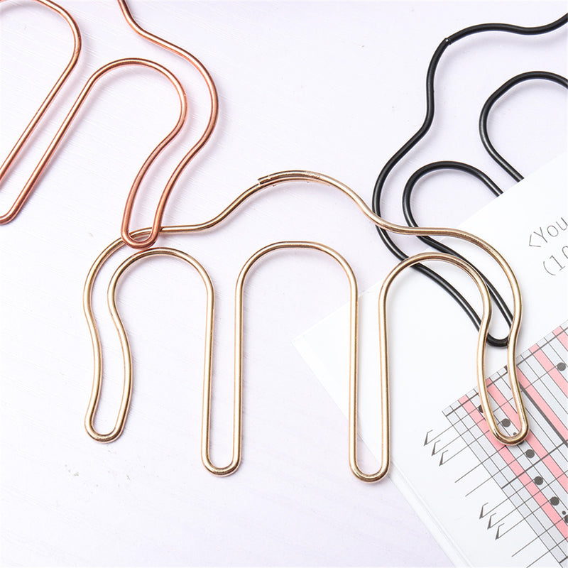 M Shape Multicolor Metal Hollow Music Book Clip