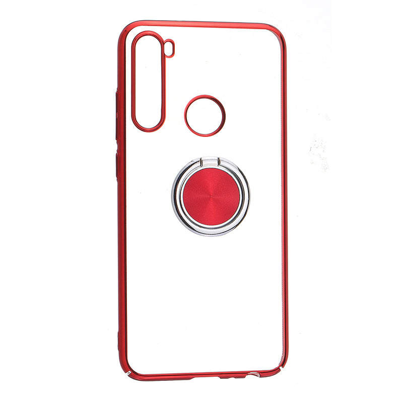 Bakeey Plating Transparent Ultra-thin with Finger Ring Holder Shockproof PC Protective Case for Xiaomi Redmi Note 8