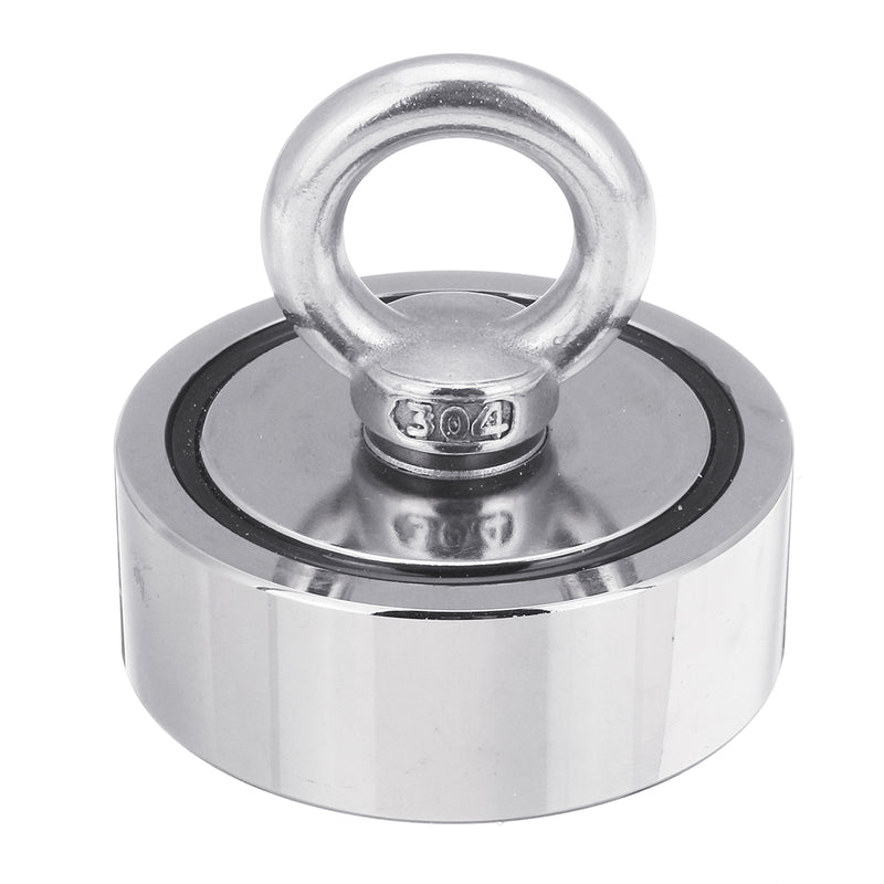 120KG Double Side Neodymium Recovery Magnet Hook Lifting Fishing Hunting Salvage Magnet