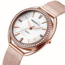 REBIRTH RE115 Diamond Dial Case Women Wrist Watch Full Steel Elegant Design Quartz Watch