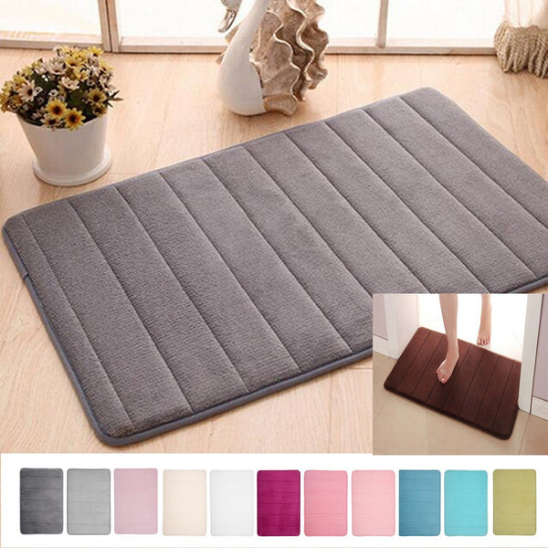 Memory Foam Absorbent Soft Floor Mats Non-slip Rugs Bath Bathroom Bedroom Carpet