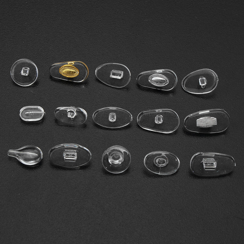 150 Pairs Soft Silicone Glasses Nose Pads Eyeglass Sunglasses Anti Slip Pads Assortment Kit 15 Style