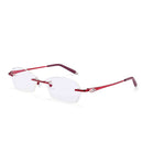 SHUAIDI Computer Rimless Glasses Plain Mirror Optical Frame Eyeglass Clear Lens Anti Blue Rays Radiation