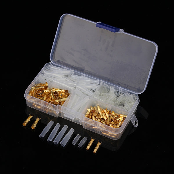 Excellway TC02 120Pcs Brass Bullet 3.5mm Terminal Male and Female Connector