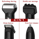 4 In 1 Rechargeable Electric Beard Shaver Hair Clipper Nose Hair Trimmer Cordless Massager Razor Men