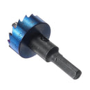 Drillpro 5Pcs 16-30mm HSS Blue Nano Coating Tooth Hole Saw Cutter Drill Bit Set for Metal Sheet