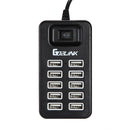 Bakeey 10 Ports USB 2.0 USB Charger with On/Off Switch Portable USB Charger for Mobile Phone