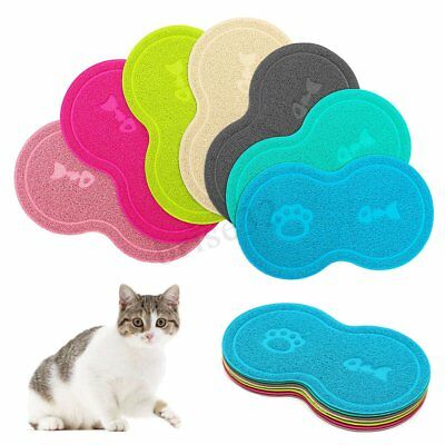 10 Inch Shape Non-Slip Pet Dog Puppy Cat PVC Placemat Pet Mat Dish Bowl Feeding Food