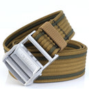 AWMN S02 125cm Silver Buckle Men Women Camouflage Military Tactical Belt Pants Canvas Fabric Belt