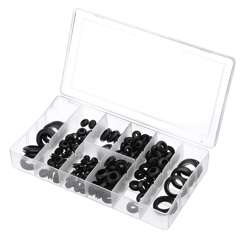 Suleve MXRW5 180Pcs Rubber O Ring Washer Grommets Ring Anti-slip Gasket Seal Assortment Set