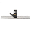 Drillpro Adjustable 300mm Aluminum Alloy Square 45 Degree Angle Scriber Steel Ruler Woodworking Line Locator Ruler DIY Carpenter Measuring Tool