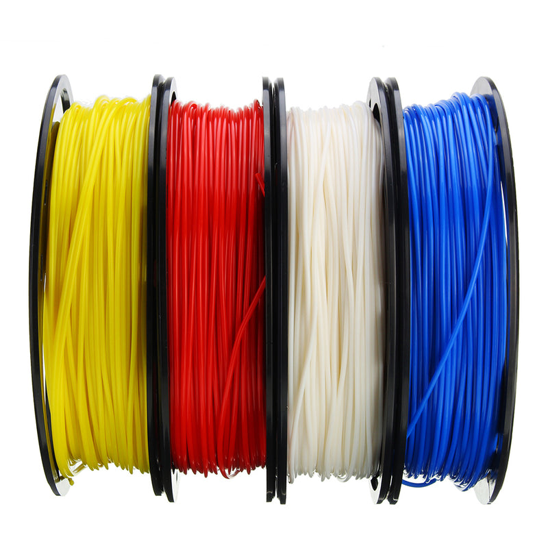 CCTREE Blue+White+Yellow+Red Set 200g/Roll 1.75mm PLA Filament for 3D Printer Reprap