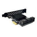 ITHOO PCE6SAT-M01 6 Ports SATA3.0 SSD PCI-E Expansion Card 6Gbps IPFS Hard Disk Adapter for Desktop Computer