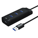 Bakeey 5Gbps 4 Port USB 3.0 LED Indicator Portable Compact Hub Adapter For iPhone XS 8Plus 11Pro Hauwei P30 Pro Mate 30 PC Laptop with Cable