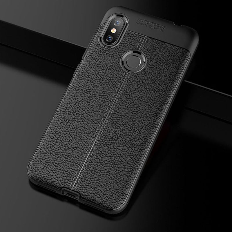 Bakeey Litchi Pattern Soft TPU Anti-fingerprint Back Protective Case For Xiaomi Redmi Note 6 Pro