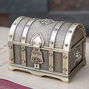 Bronze/Ancient Vintage Small Tin Alloy Pirate Treasure Chest Jewelry Box