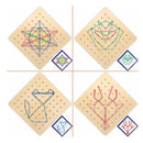Wooden Montessori Nail Geoboard with Cards Math Learning Education Kids Toys