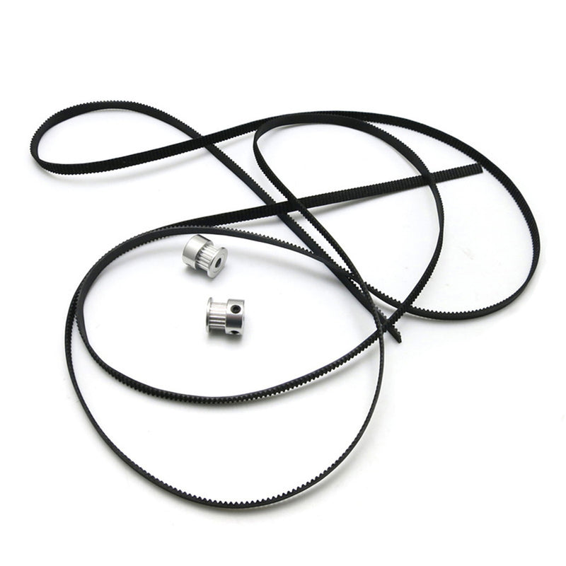 8pcs GT2 20T Bore 8mm Timing Pulley with 5m Belt and Tensioner