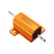 10pcs RX24 25W 15R 15RJ Metal Aluminum Case High Power Resistor Golden Metal Shell Case Heatsink Resistance Resistor