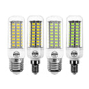 E14 E27 7W 72 SMD 5730 Warm White Pure White LED Corn Light  Bulb for Home Decoration AC220V