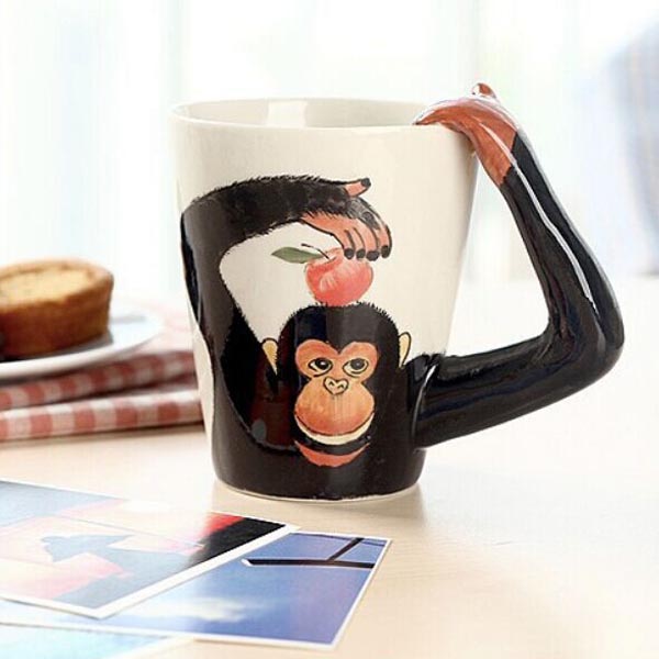 Handmade 3D Animal Shape Coffee Milk Tea Mug Ceramic Water Cup Festival Birthday Gift