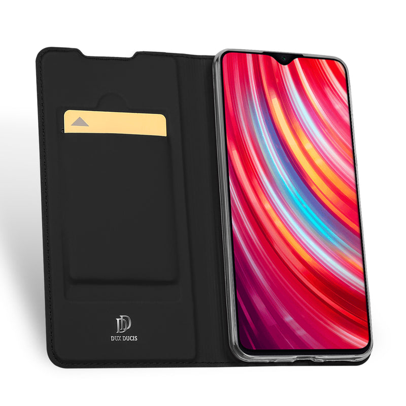DUX DUCIS Flip Magnetic with Wallet Card Slot PU Leather Protective Case for Xiaomi Redmi Note 8 Pro