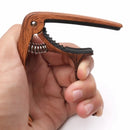 Metal Guitar Capo with Pin Puller/2pcs Wooden Picks for Acoustic Folk Classic Guitar Ukulele