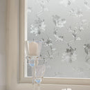 40cmX200cm Modern Flower Pattern Glass Stickers Bathroom Balcony Sliding Door Frosted Glass 3D Stick
