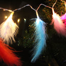 KCASA 1.2M 10 LED Feather String Lights Christmas Tree Pendant Lamps DIY Party Decoration