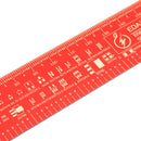 5Pcs 30cm Multifunctional PCB Ruler Measuring Tool Red