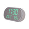 Digital USB Alarm Clock Portable Mirror HD LED Clock with Time Humidity Temperature Display Function