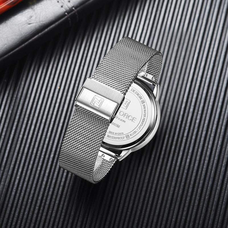 NAVIFORCE 3003 Waterproof Working Little Dials Men Watch Business Style Full Steel Quartz Watch