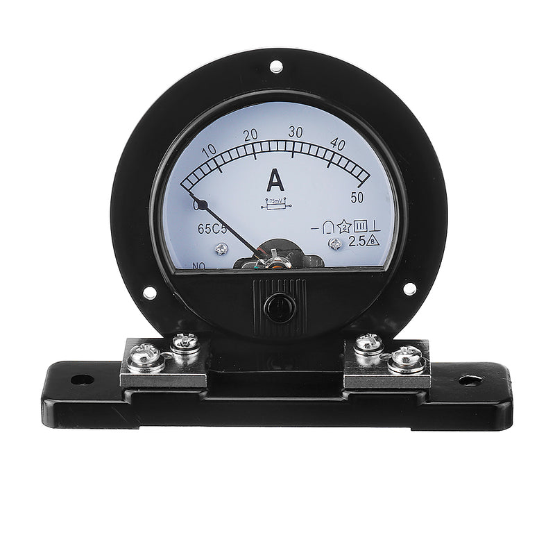 62C2 Round Analog Amp Panel Meter Current Ammeter DC 0-50A With Shunt