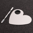 Heart-shaped Nail Art Dish Mixing Color Palette Spatula Makeup Cosmetic Blending Tools Manicure