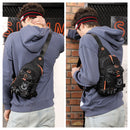 Men Nylon Sling Chest Handbag School Backpack Shoulder Bag Travel Messenger