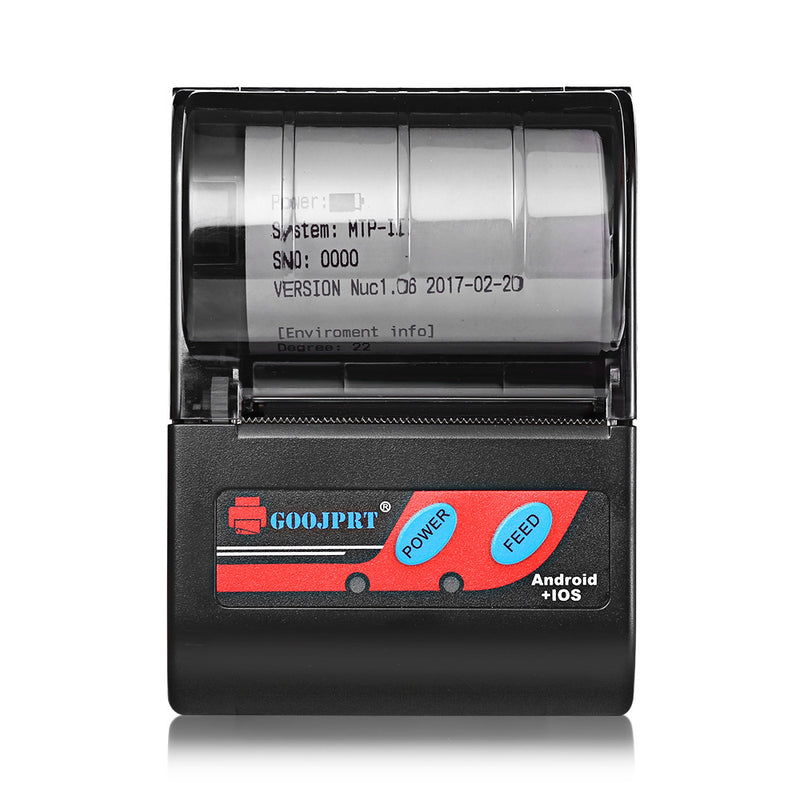 GOOJPRT MTP-II Portable 58mm bluetooth Thermal Label Receipt Printer bluetooth Printer for Windows IOS Android