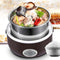 Electric Rice Cooker Stainless Steel 3 Layers Steamer Warmer Heating Lunch Box