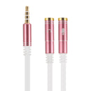 KYIN 1 Male to 2 Female 3.5mm Earphone Audio Splitter Cable Headset Audio Cable Adapter