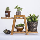 Bamboo Wooden Plant Stand Indoor Outdoor Garden Planter Flower Pot Shelf