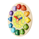 Wooden Clock Shape Sorting Preschool Puzzle Blocks Toddler Kids Educational Toys