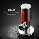 KCASA Chrome Brass Angle Valve Toilet Bathroom Laundry Machine Water Diverter Switch Accessories