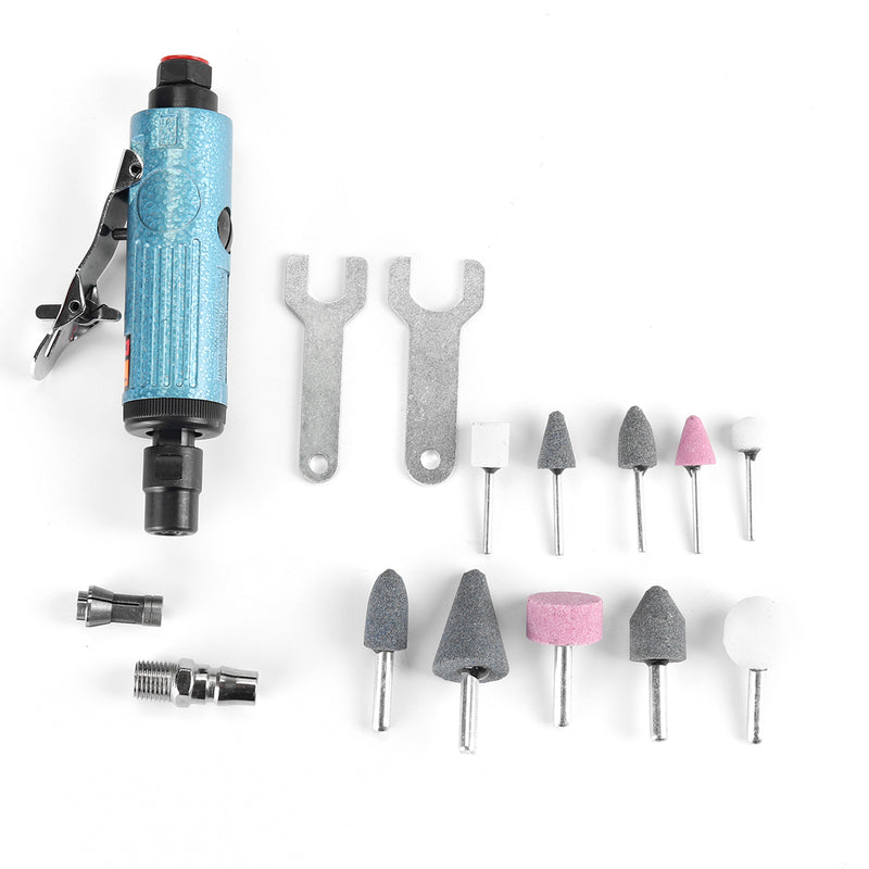 1/4 Air Angle Die Grinder Pneumatic Grinding Machine Mini Poratble Tools Blue