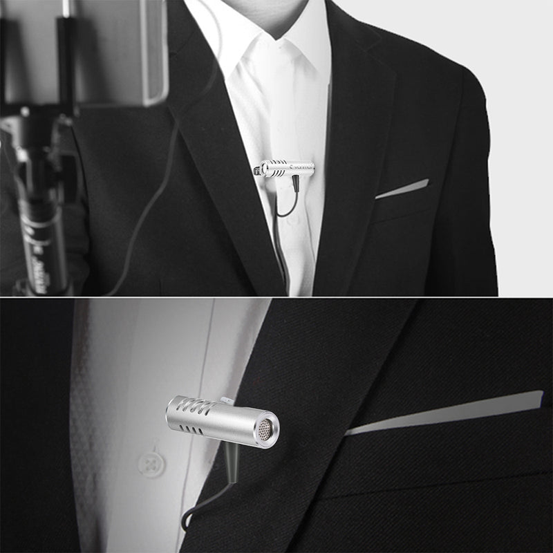 Yanmai R933 Lavalier Omnidirectional Condenser Microphone Clip-on Lapel Condenser Microphone For PC Phone iPad Camera Windows