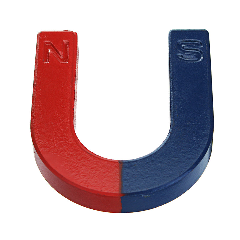 U Shaped Horseshoe Magnet Red Blue Painted Pole Physics Experiment Teaching 60mm