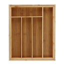 Bamboo Expandable Wooden Cutlery Tray Holder Tidy Retractable Drawer Organizer Kitchen Storage Container